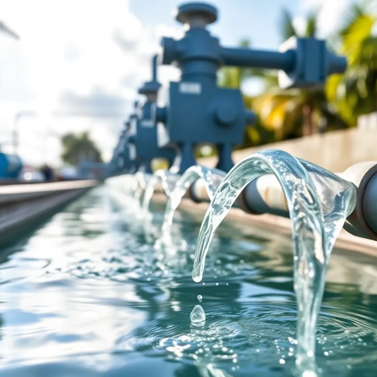 Florida water treatment facility reflecting the fluoride ban