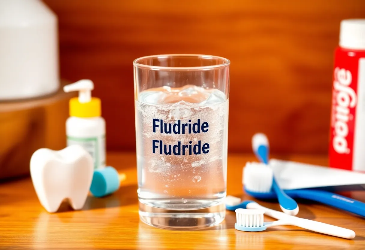 Representing the removal of fluoride from drinking water