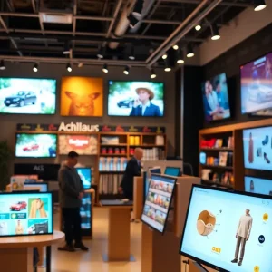 Interior of a modern shopping studio representing a retail transition