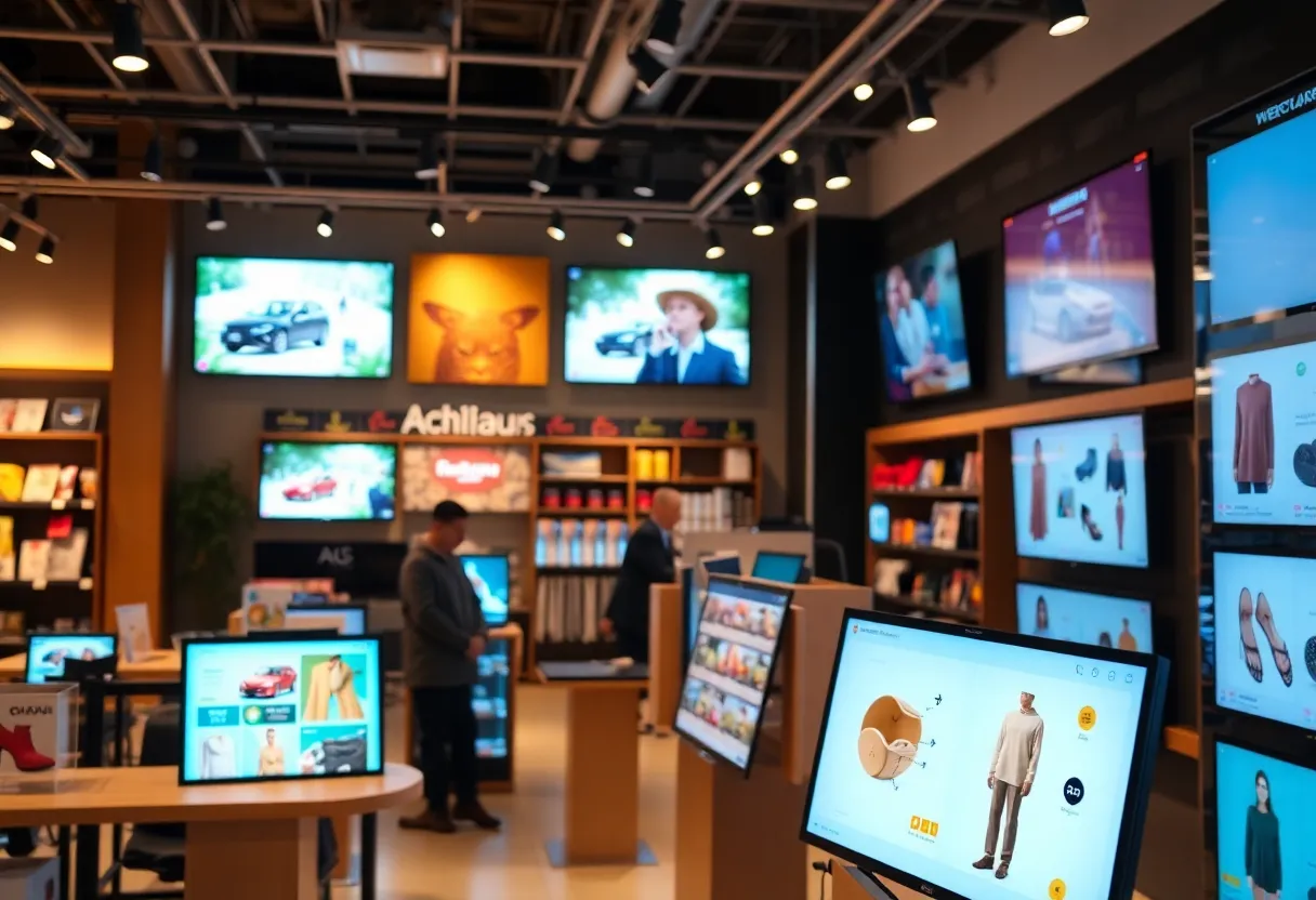 Interior of a modern shopping studio representing a retail transition