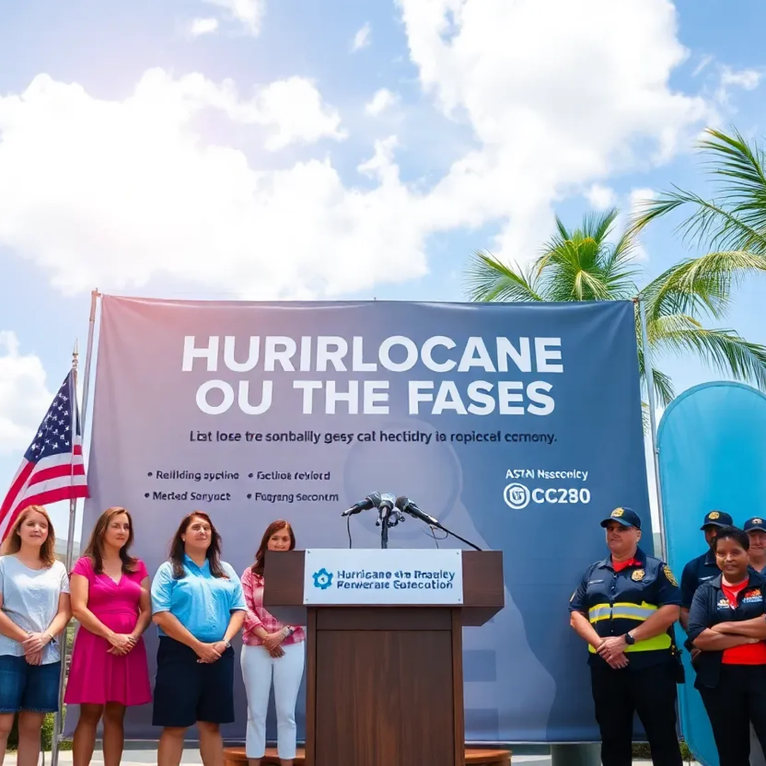 Press conference on hurricane preparedness in Sarasota, Florida