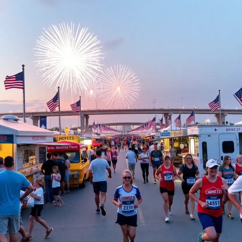 Fireworks over St. Pete Pier during Independence Day celebrations