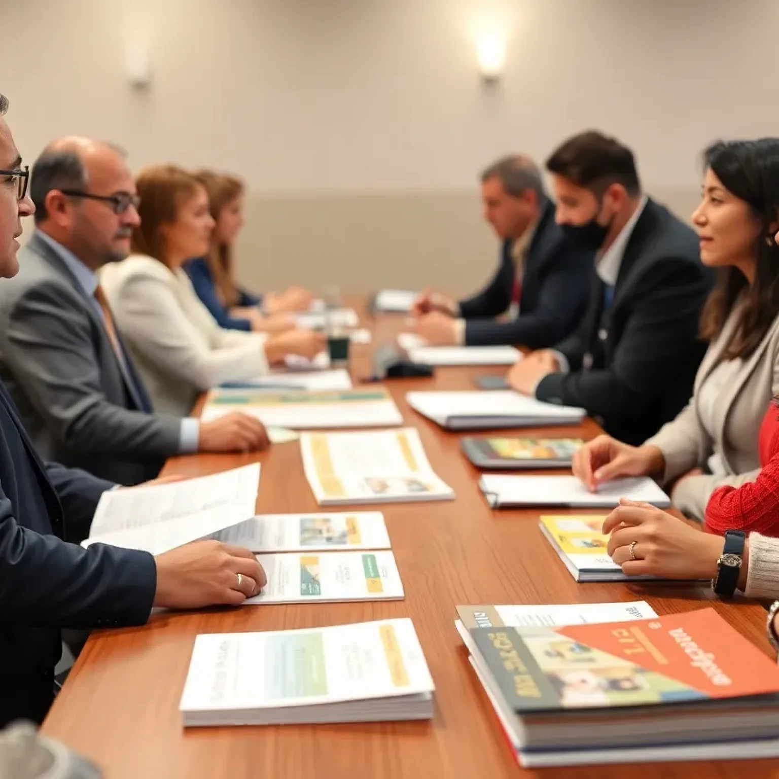 Landlords participating in a summit discussing affordable housing solutions in St. Petersburg