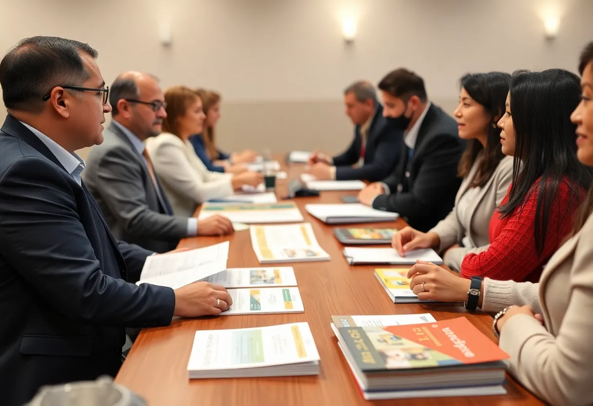 Landlords participating in a summit discussing affordable housing solutions in St. Petersburg