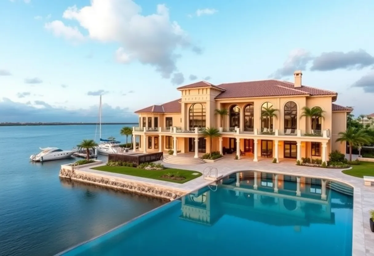 Luxury waterfront mansion known as the Magic Mike House