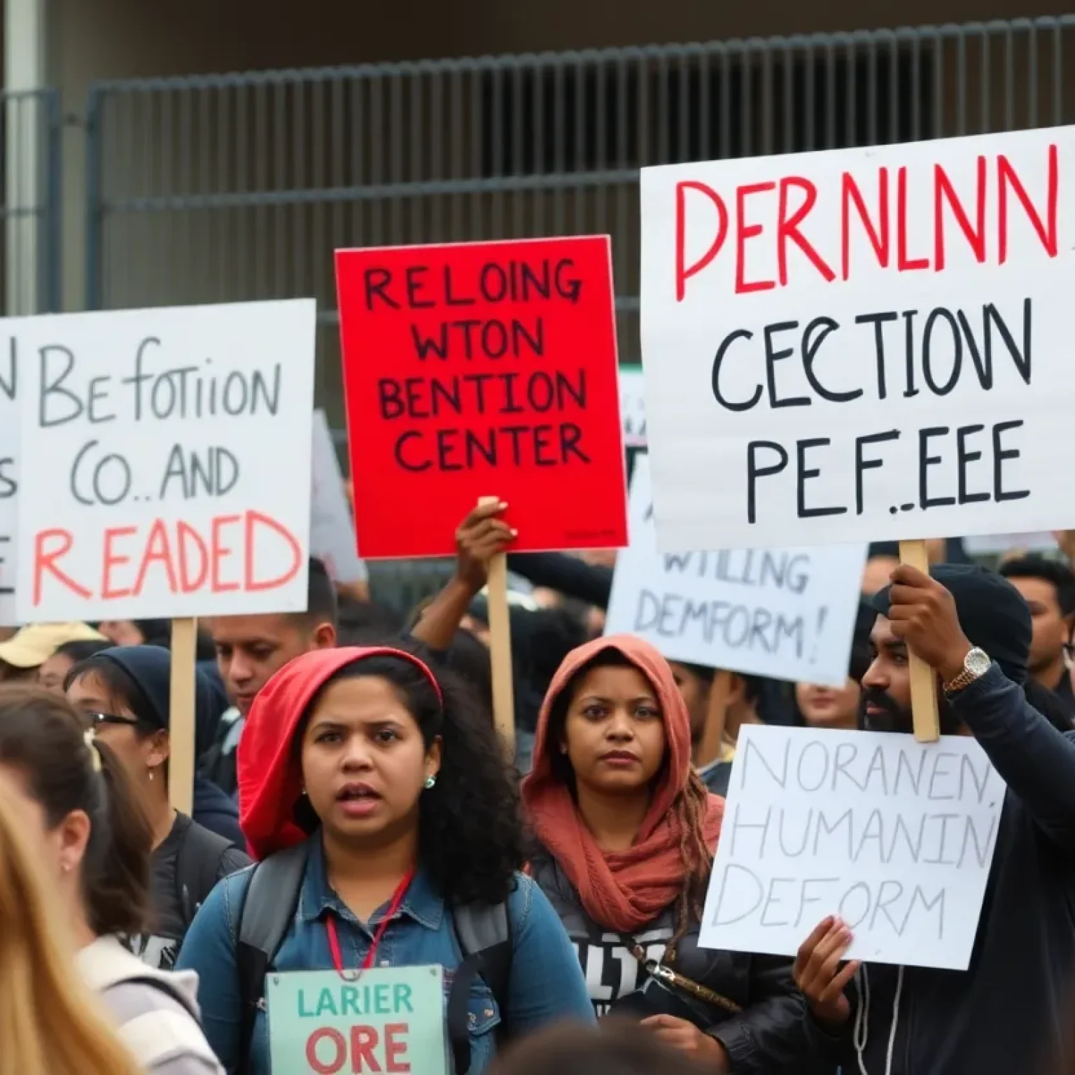Protest at Delaney Hall Detention Center