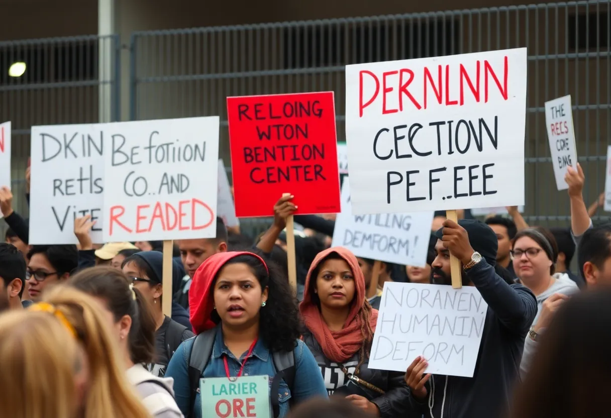 Protest at Delaney Hall Detention Center
