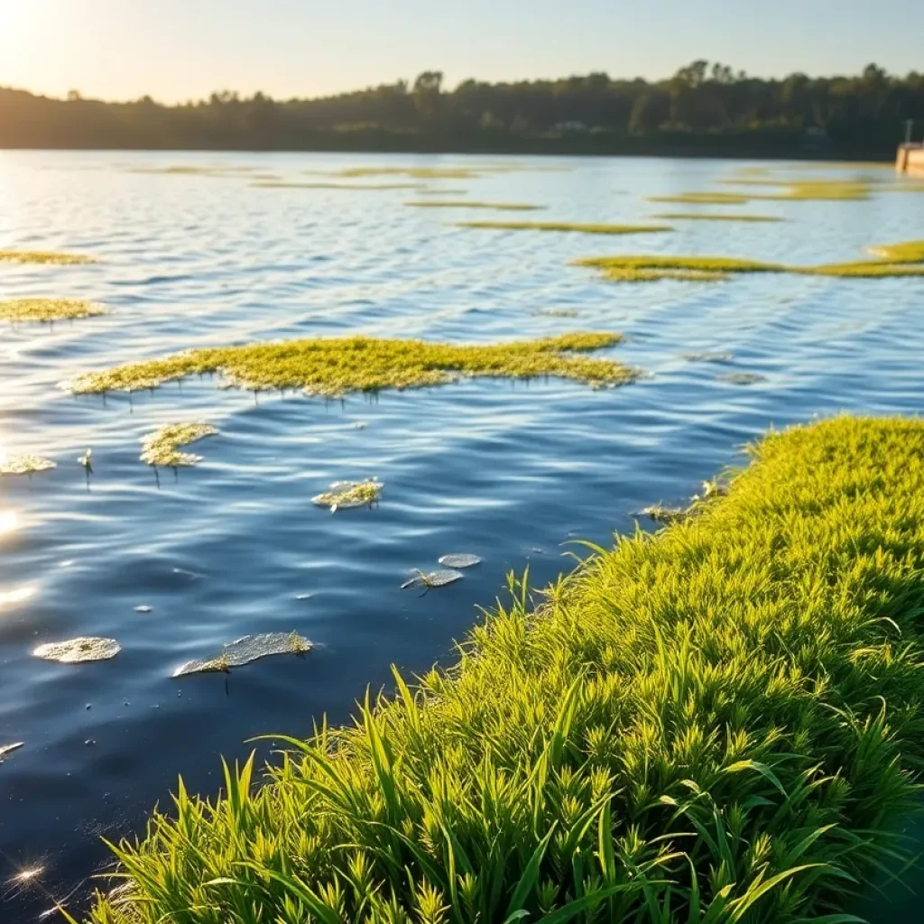 Seagrass restoration area along the waterfront in St. Petersburg