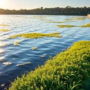 Seagrass restoration area along the waterfront in St. Petersburg