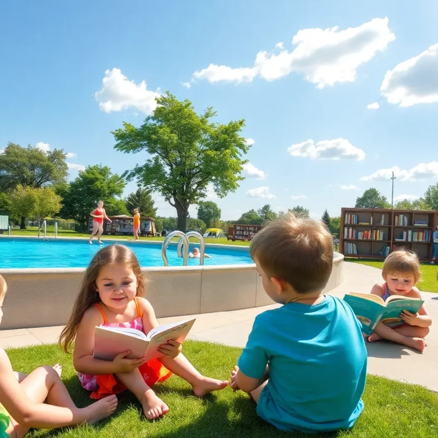 Children engaged in summer activities in St. Petersburg