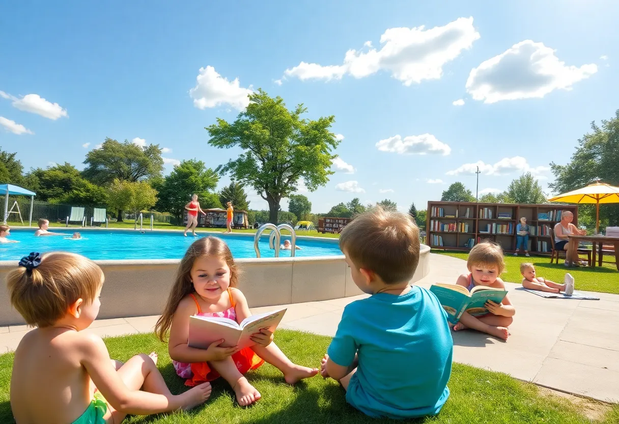 Children engaged in summer activities in St. Petersburg