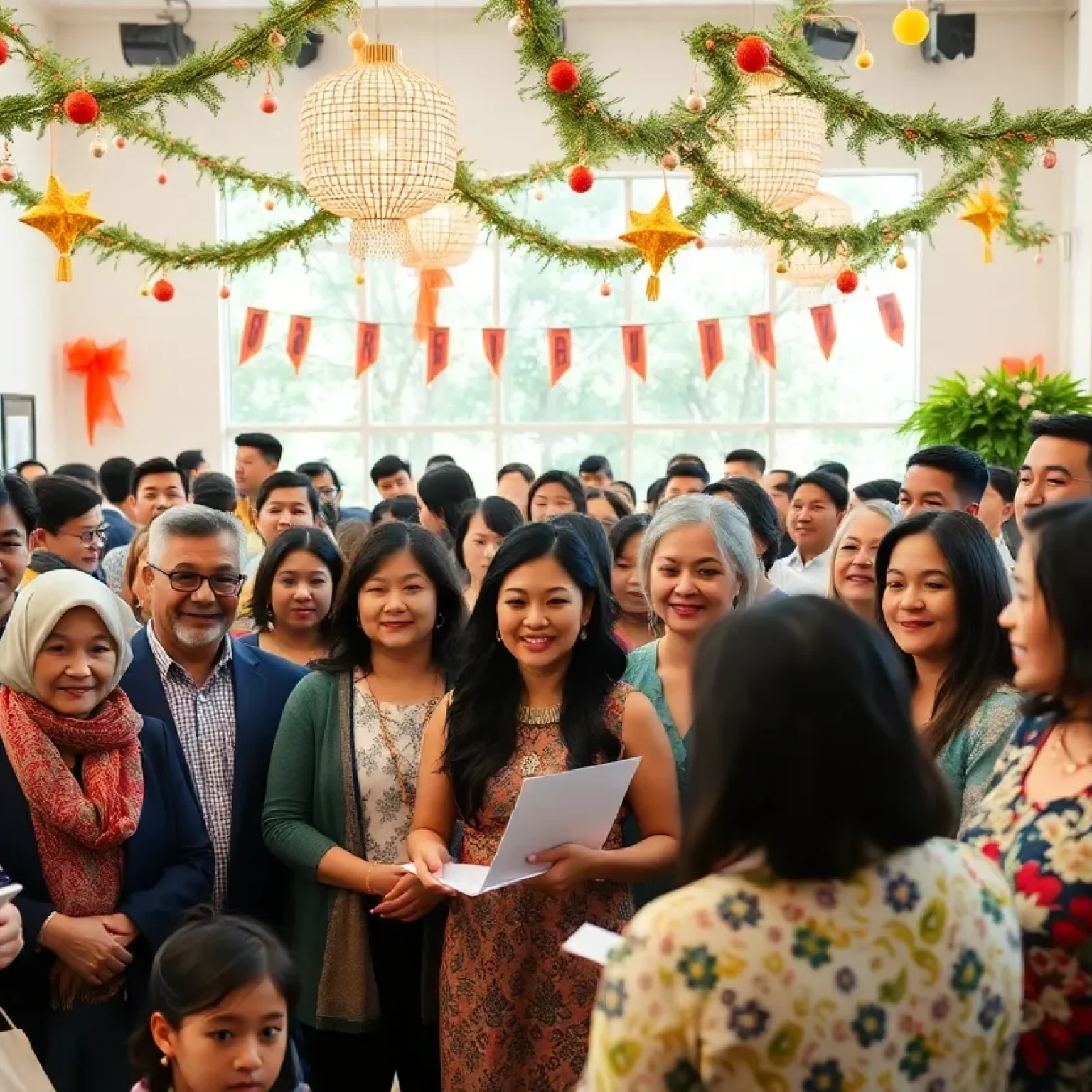 Community leaders gathering at an awards ceremony for education and philanthropy