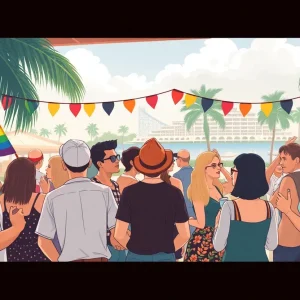 Community members gathered at a Tampa Bay LGBTQ+ event celebrating diversity.