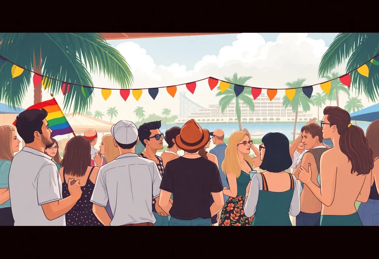Community members gathered at a Tampa Bay LGBTQ+ event celebrating diversity.