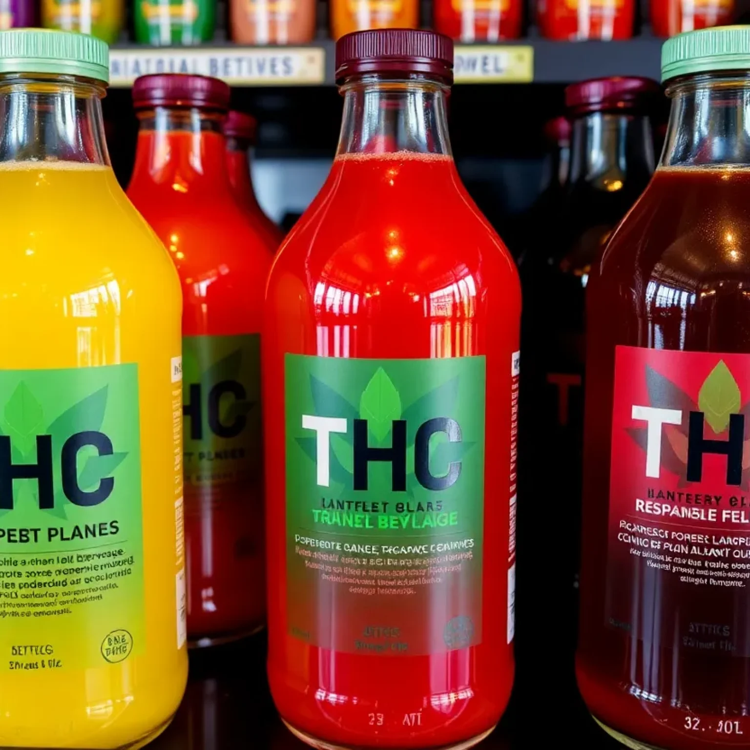 THC-infused Beverages Display