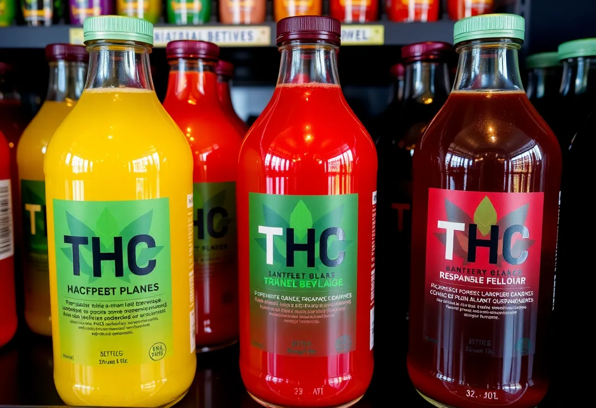 THC-infused Beverages Display