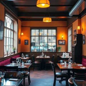 Inside view of The Studio Public House, a British restaurant