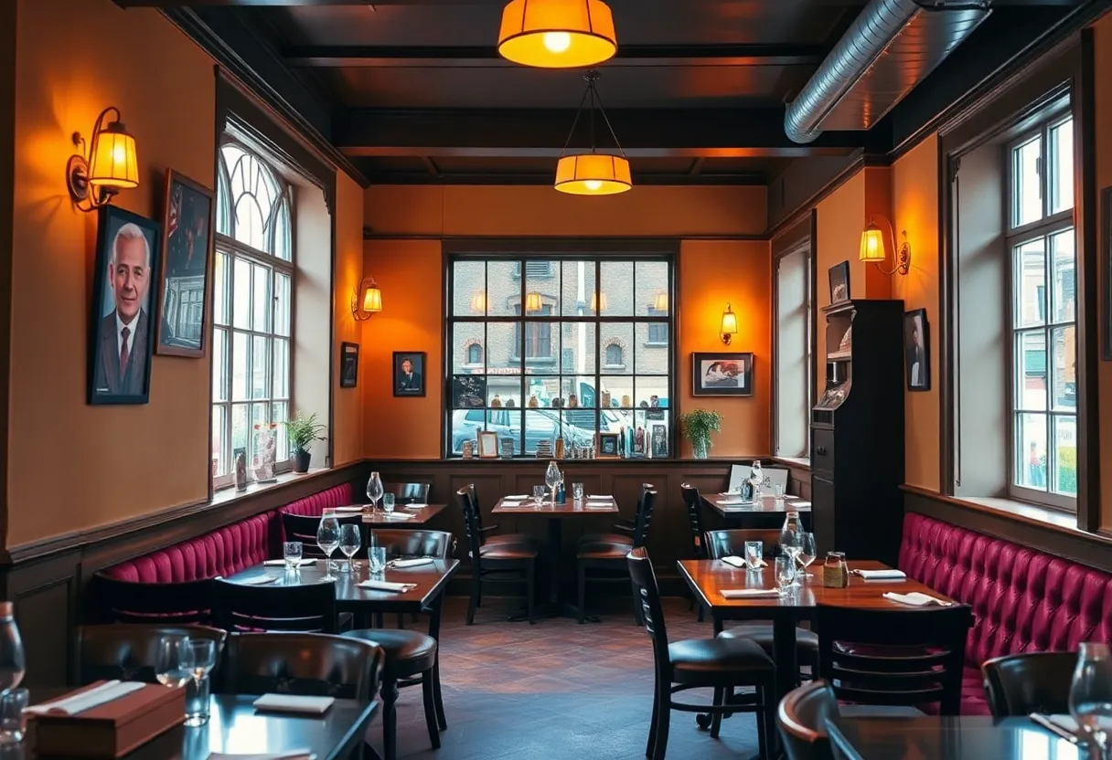 Inside view of The Studio Public House, a British restaurant