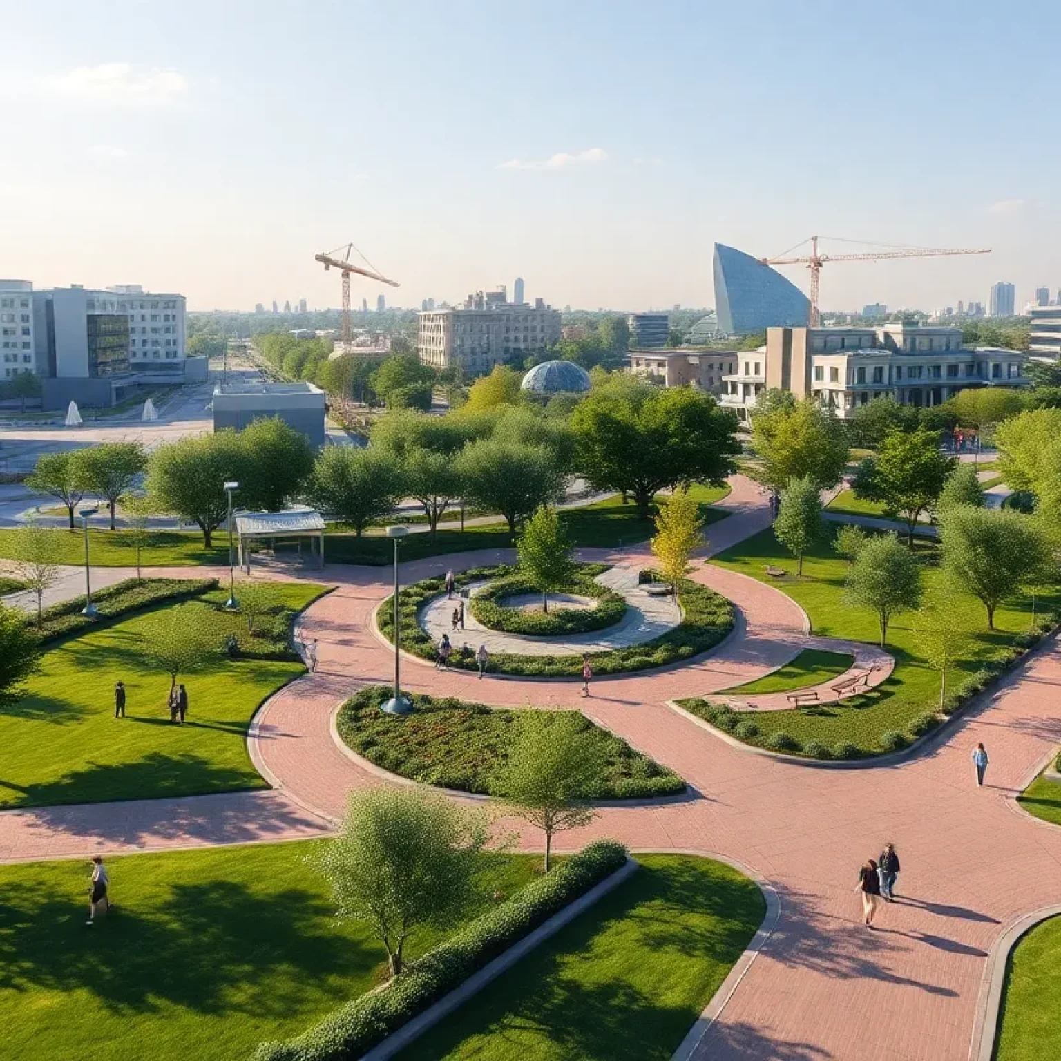 Conceptual design of the proposed St. Pete Common park at the Tropicana Field site