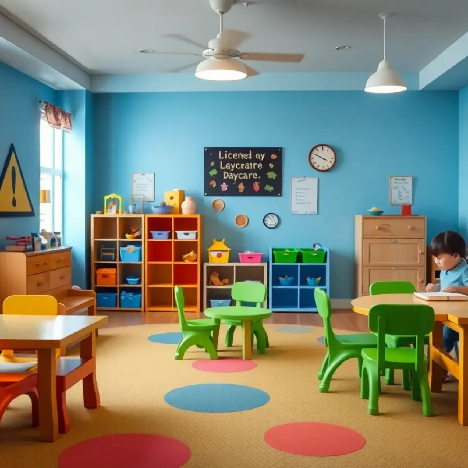 Illustration highlighting the dangers of unlicensed daycare facilities.