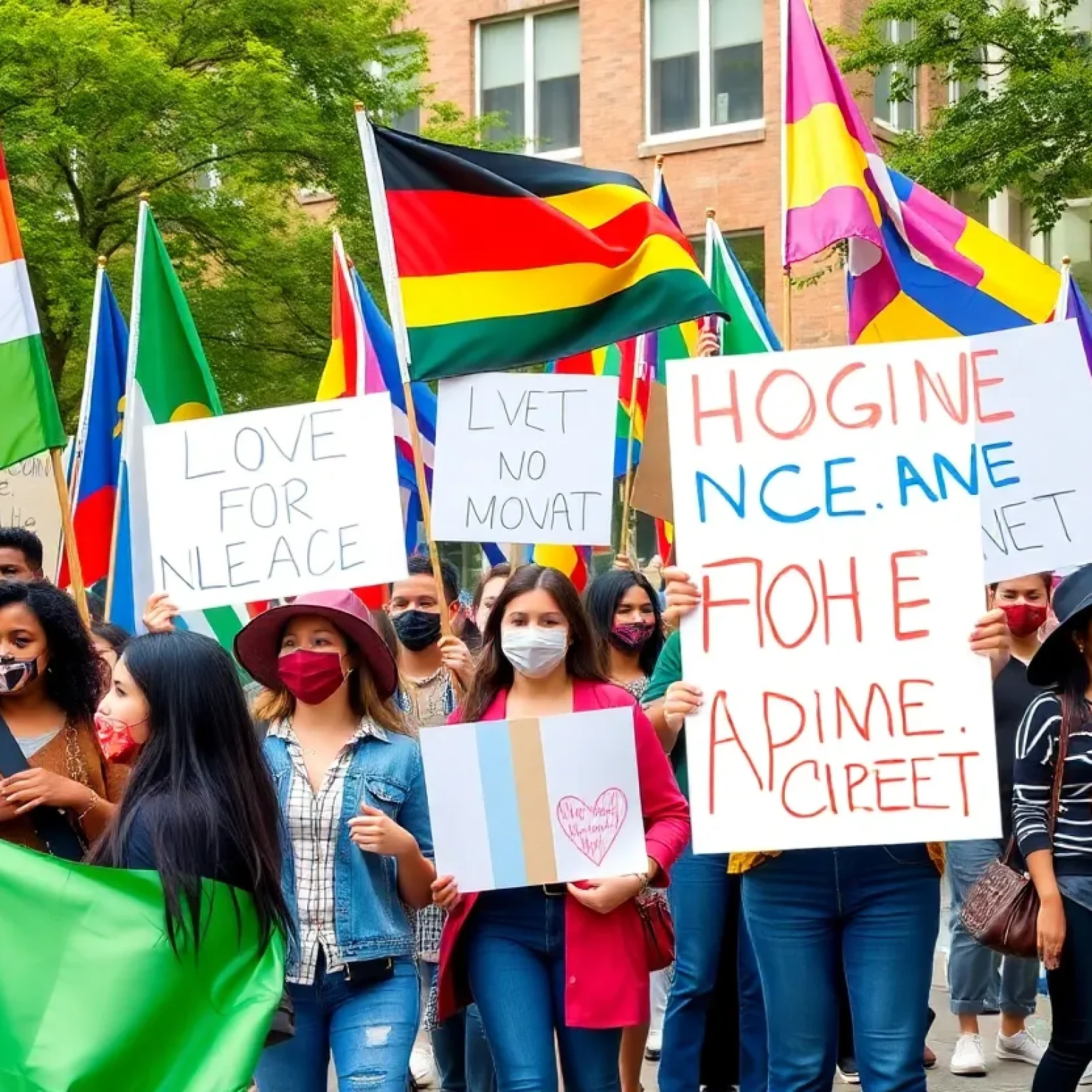 Students at USFSP advocating for the return of identity flags.