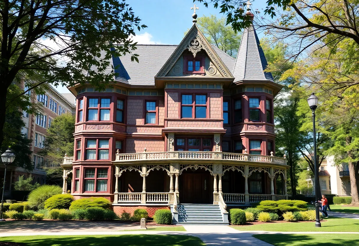 Restored Williams House showing details of Queen Anne architecture