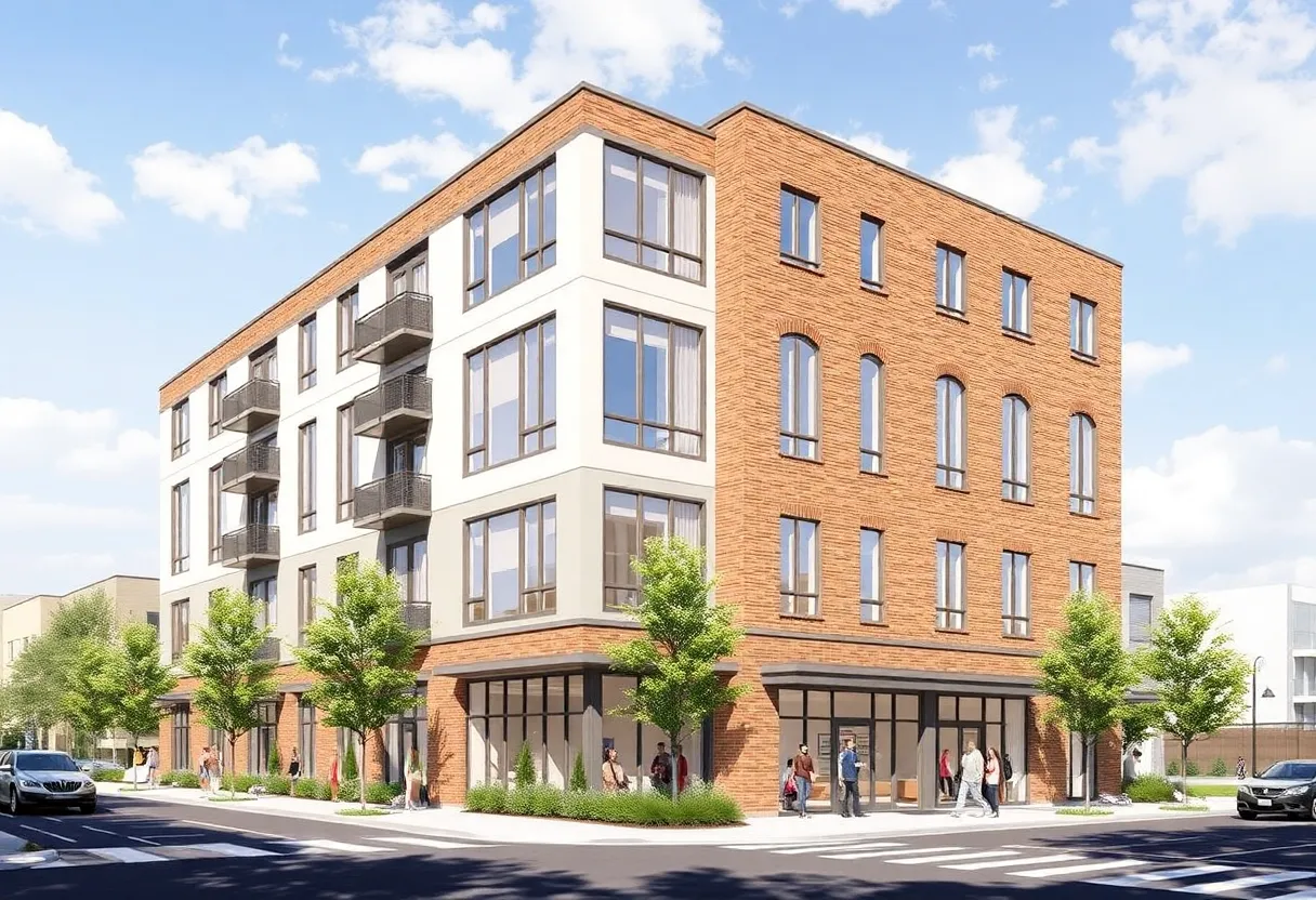 Rendering of the affordable housing development for seniors in St. Petersburg, Florida.