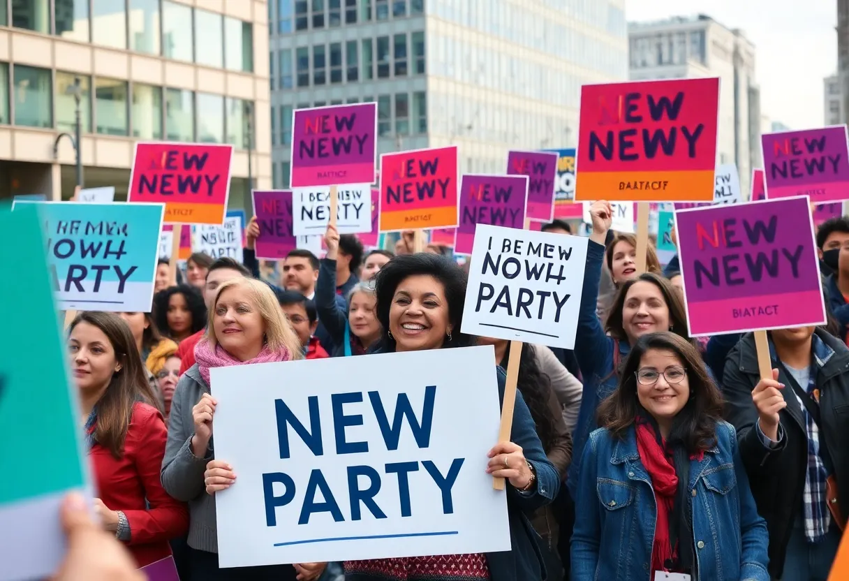 America Party Rally Scene
