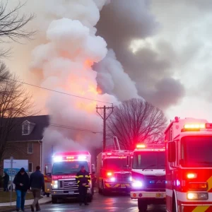 Firefighters Responding to Assisted Living Fire