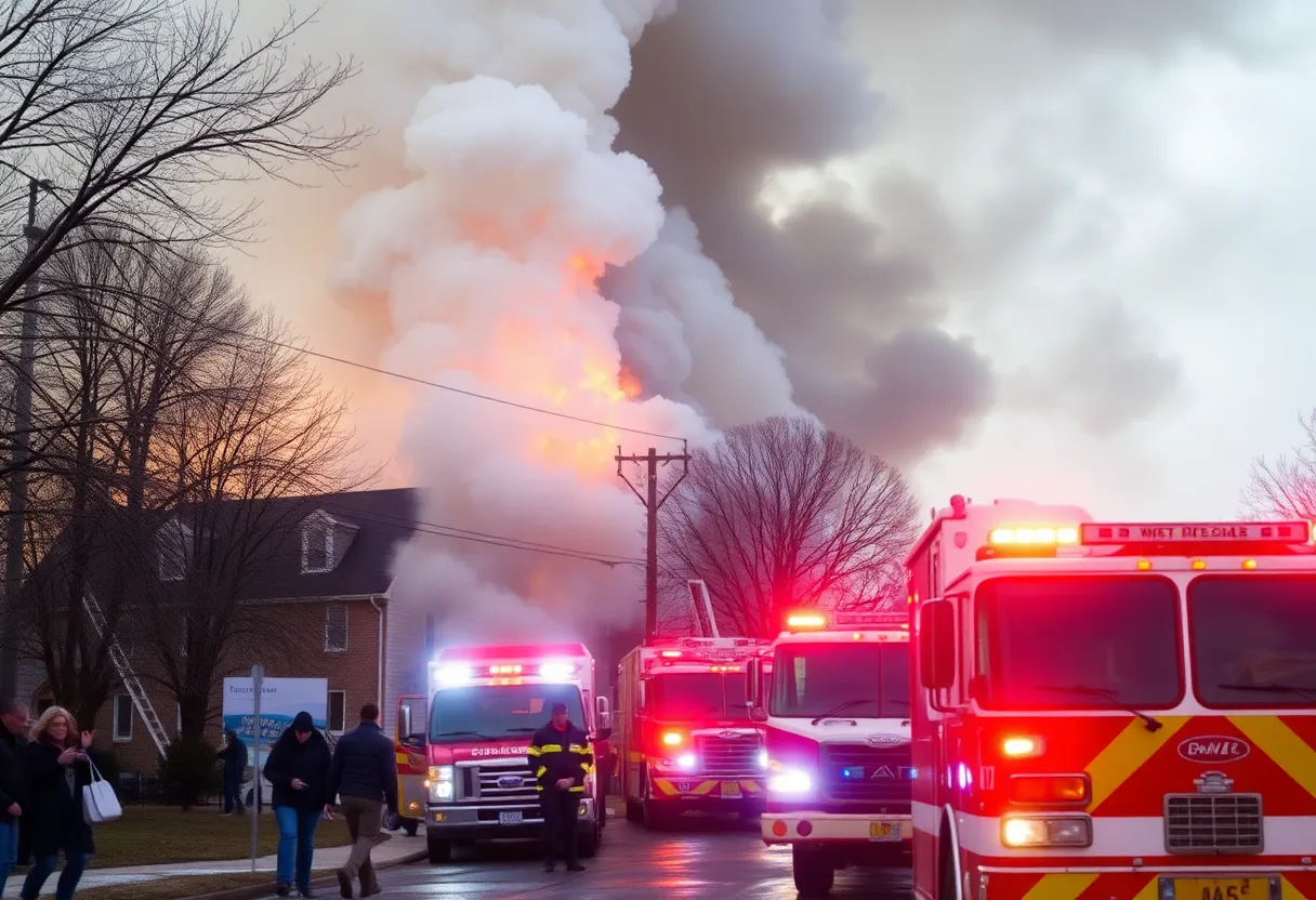 Firefighters Responding to Assisted Living Fire