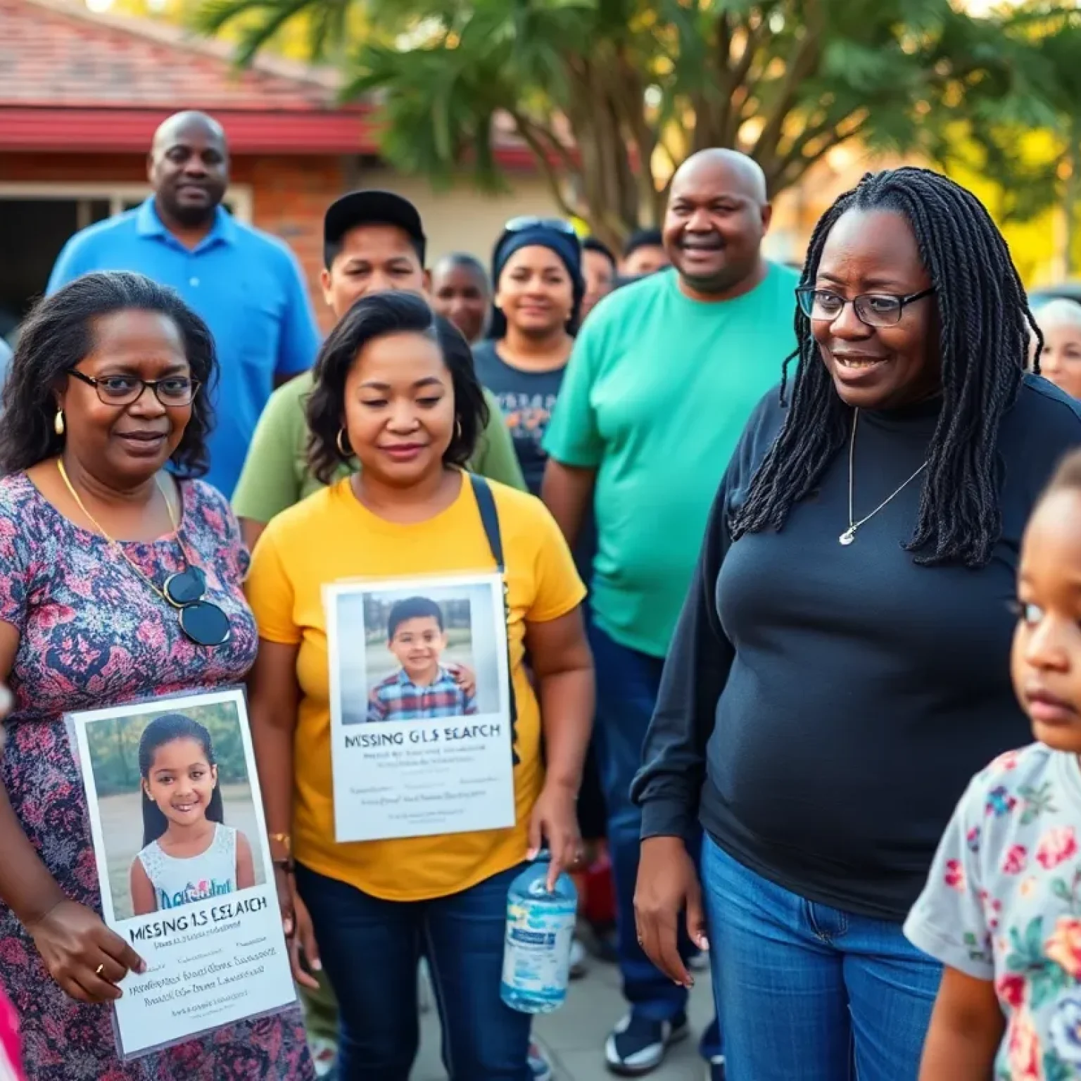 Residents of St. Petersburg banding together for a missing child search effort.
