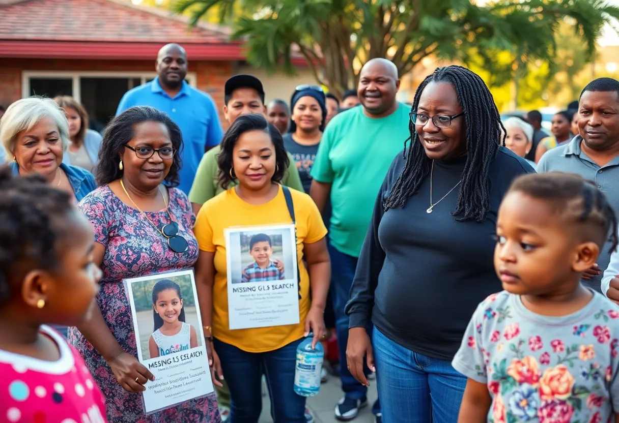 Residents of St. Petersburg banding together for a missing child search effort.