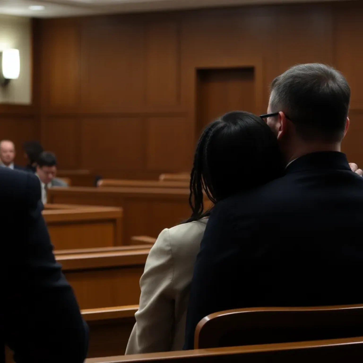 Courtroom Scene in Murder Trial