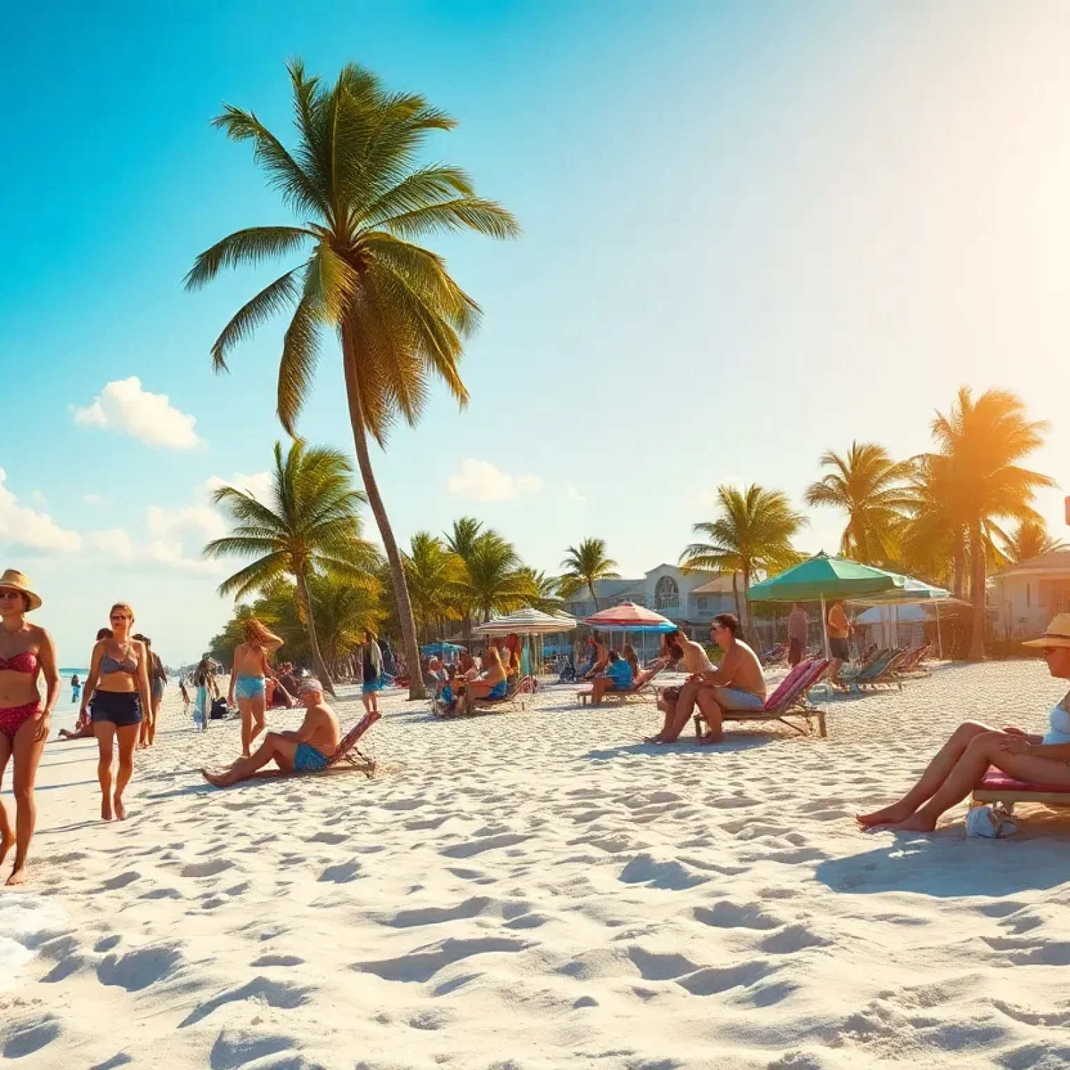 Florida Heat Wave Beach Scene