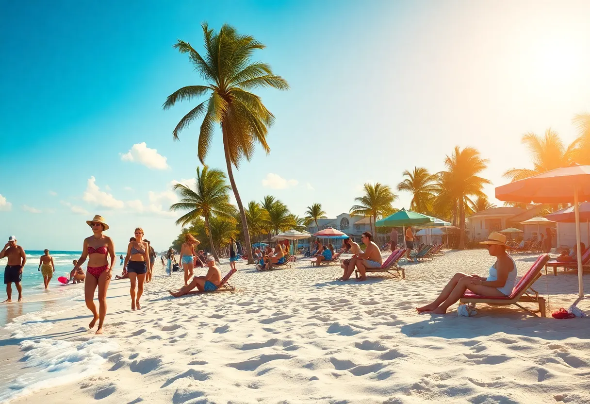Florida Heat Wave Beach Scene