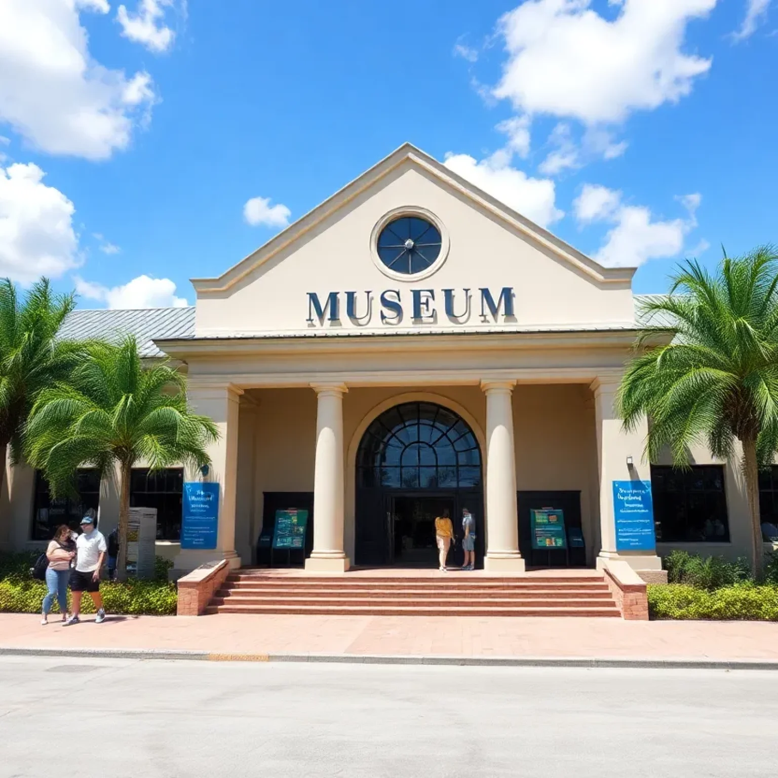 Visitors enjoying exhibits at a Florida museum