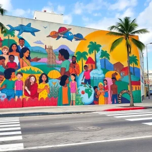 Decorative crosswalks and street murals in Florida showcasing community art