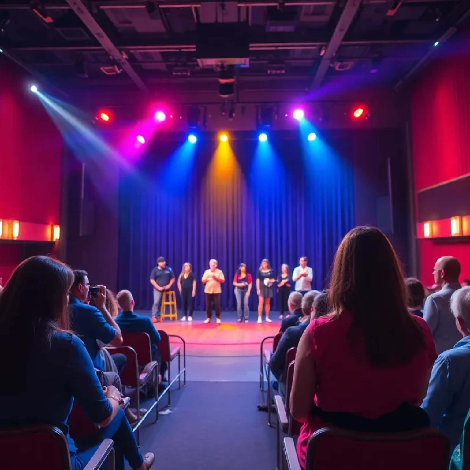 Actors auditioning at freeFall Theatre