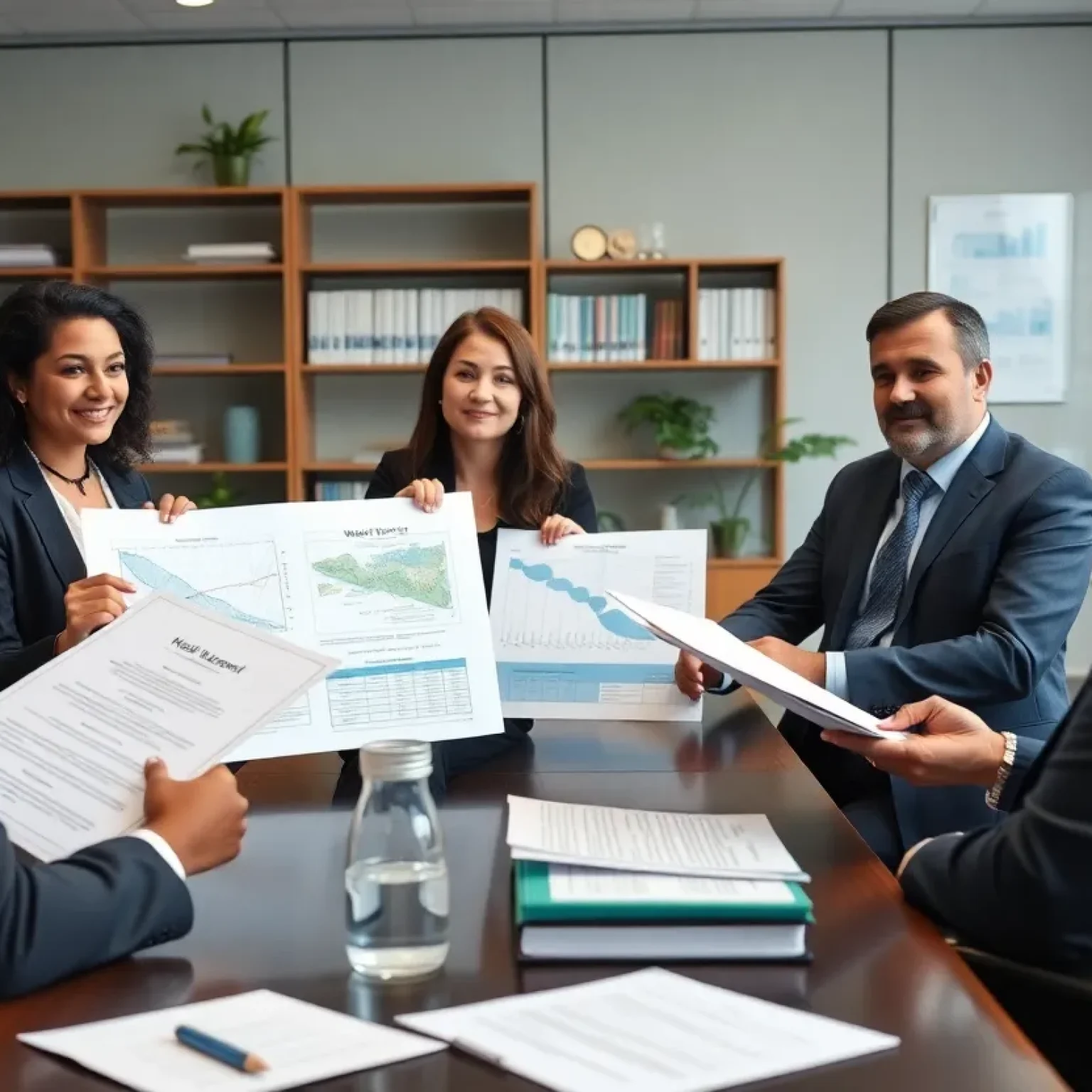 Professional team at Lewis, Longman & Walker discussing environmental law