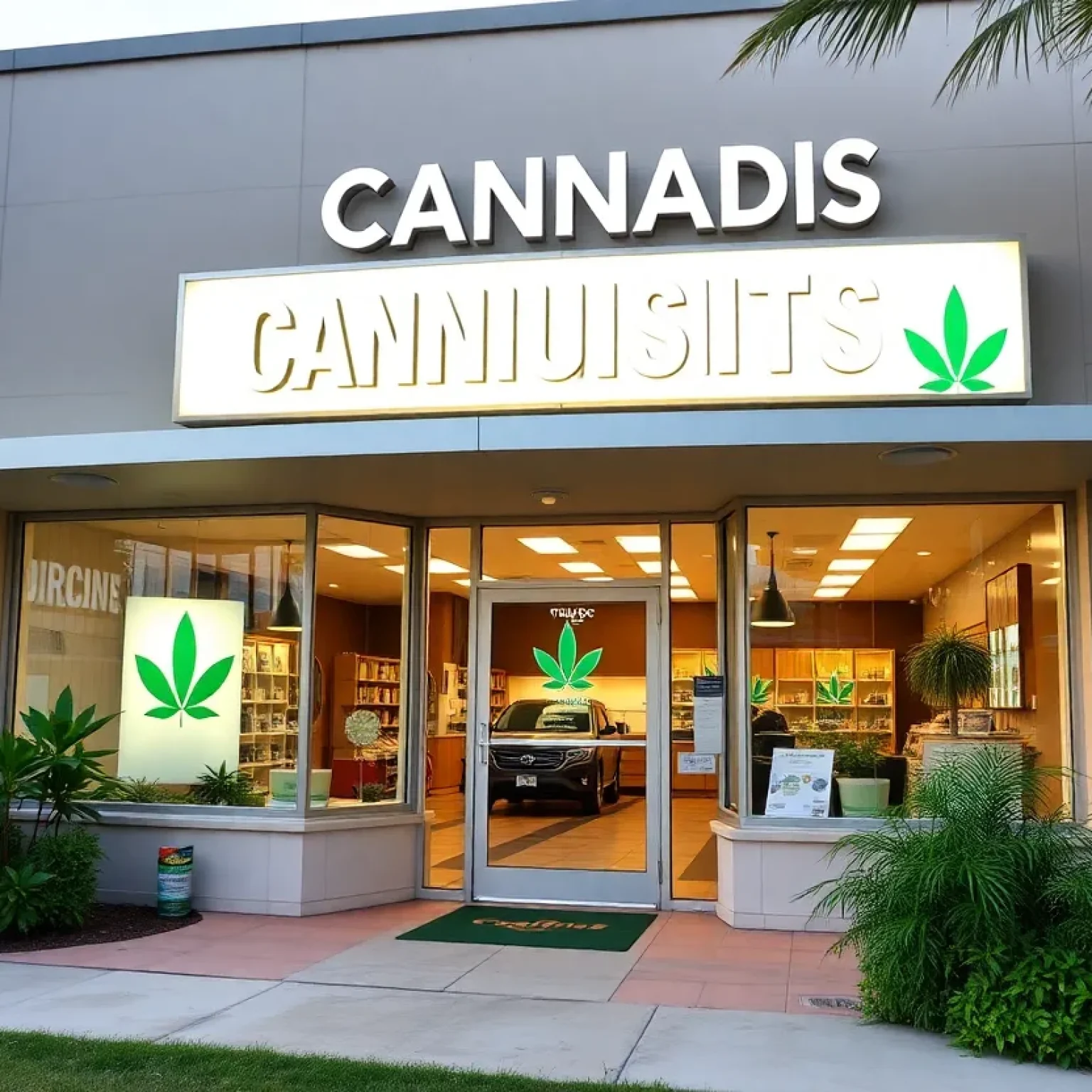 Exterior view of Jungle Boys cannabis dispensary in St. Petersburg, Florida