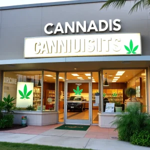 Exterior view of Jungle Boys cannabis dispensary in St. Petersburg, Florida