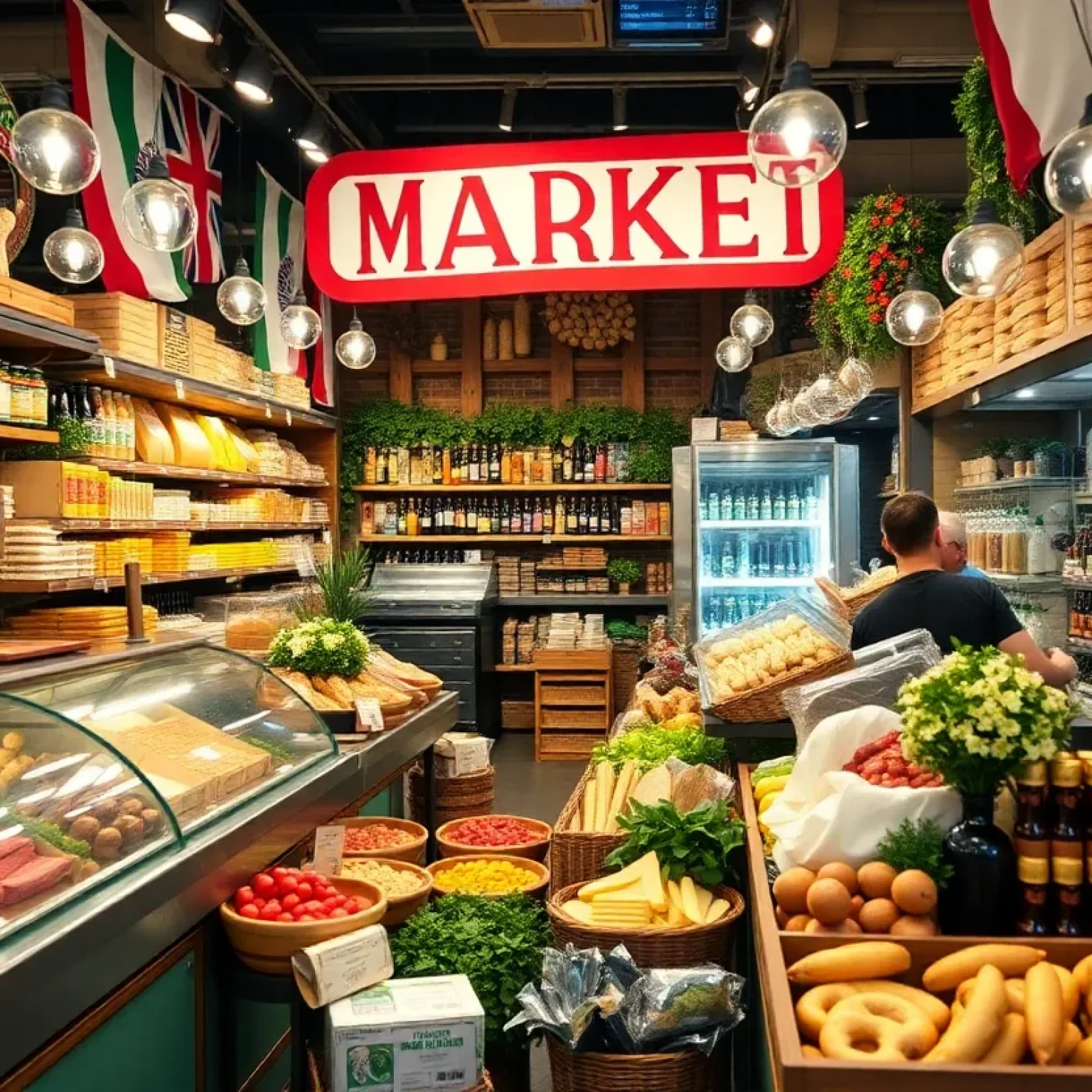 Interior of Mazzaro Italian Market showcasing gourmet foods and deli.