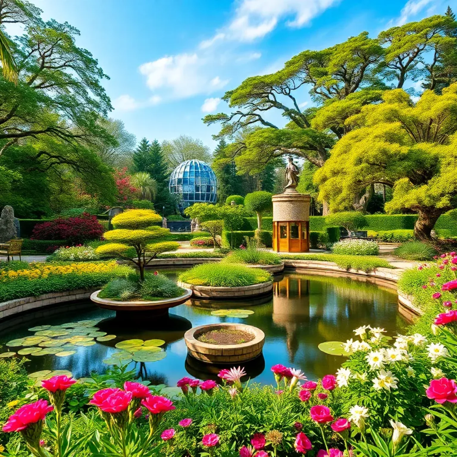 Tribute to Lynn Wilkie Murray with a serene garden landscape.