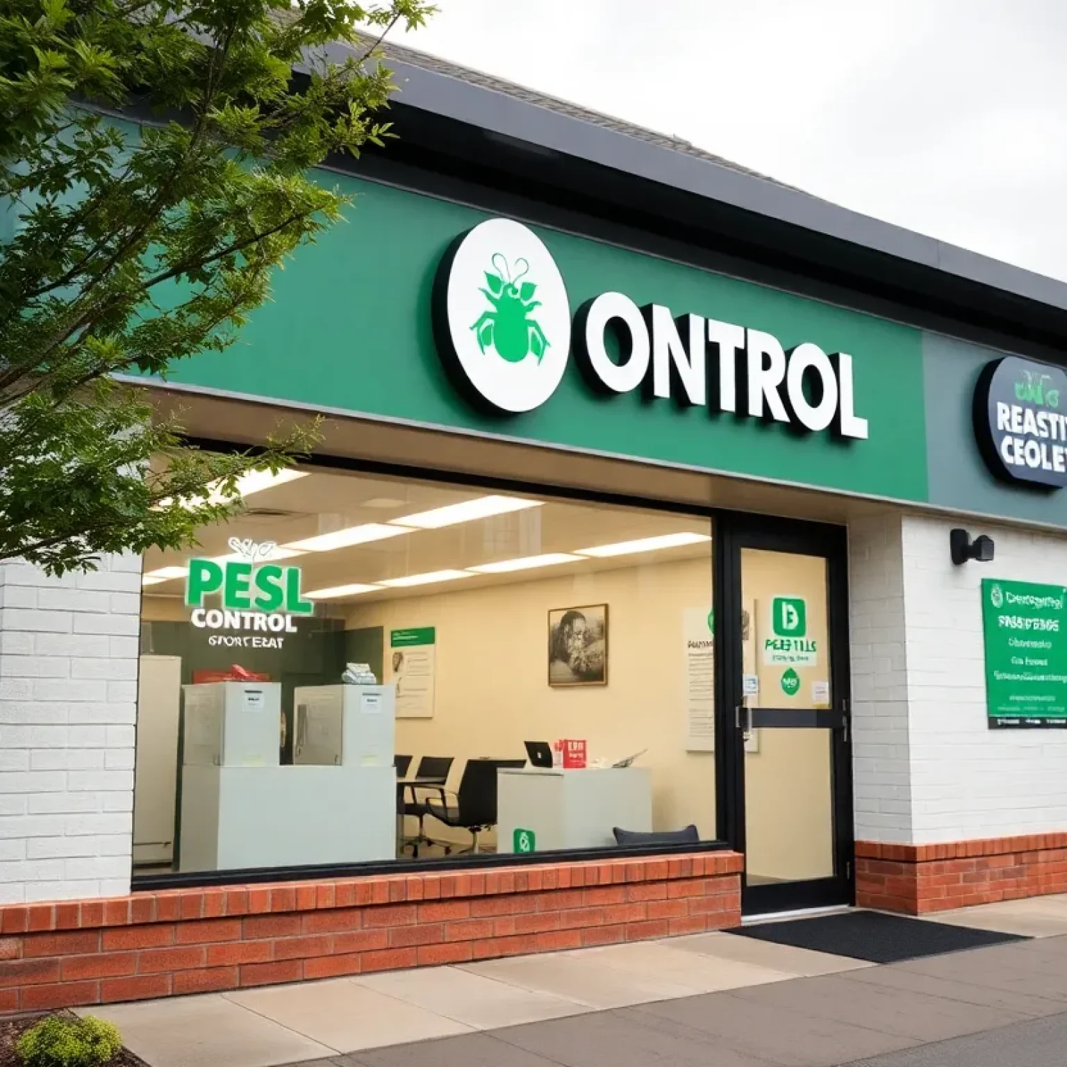 Exterior of a new Arrow Exterminators office building