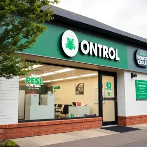 Exterior of a new Arrow Exterminators office building