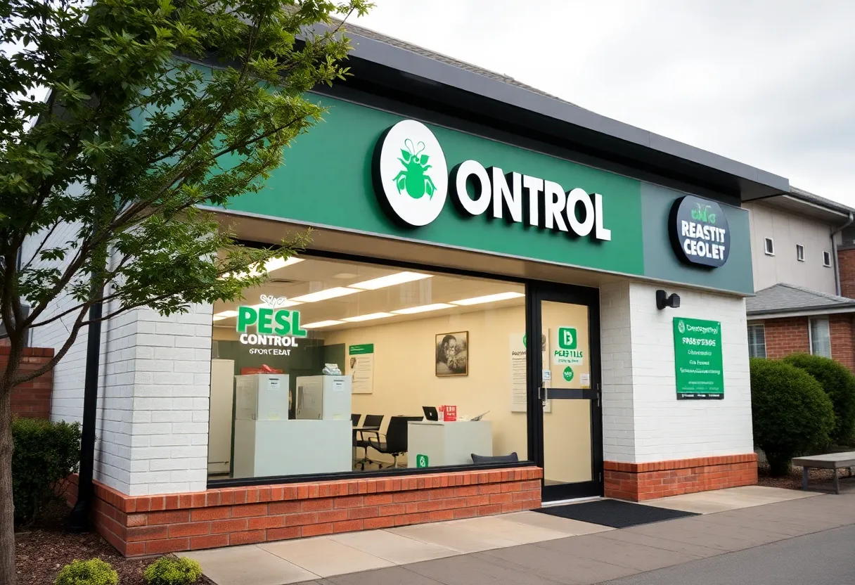 Exterior of a new Arrow Exterminators office building