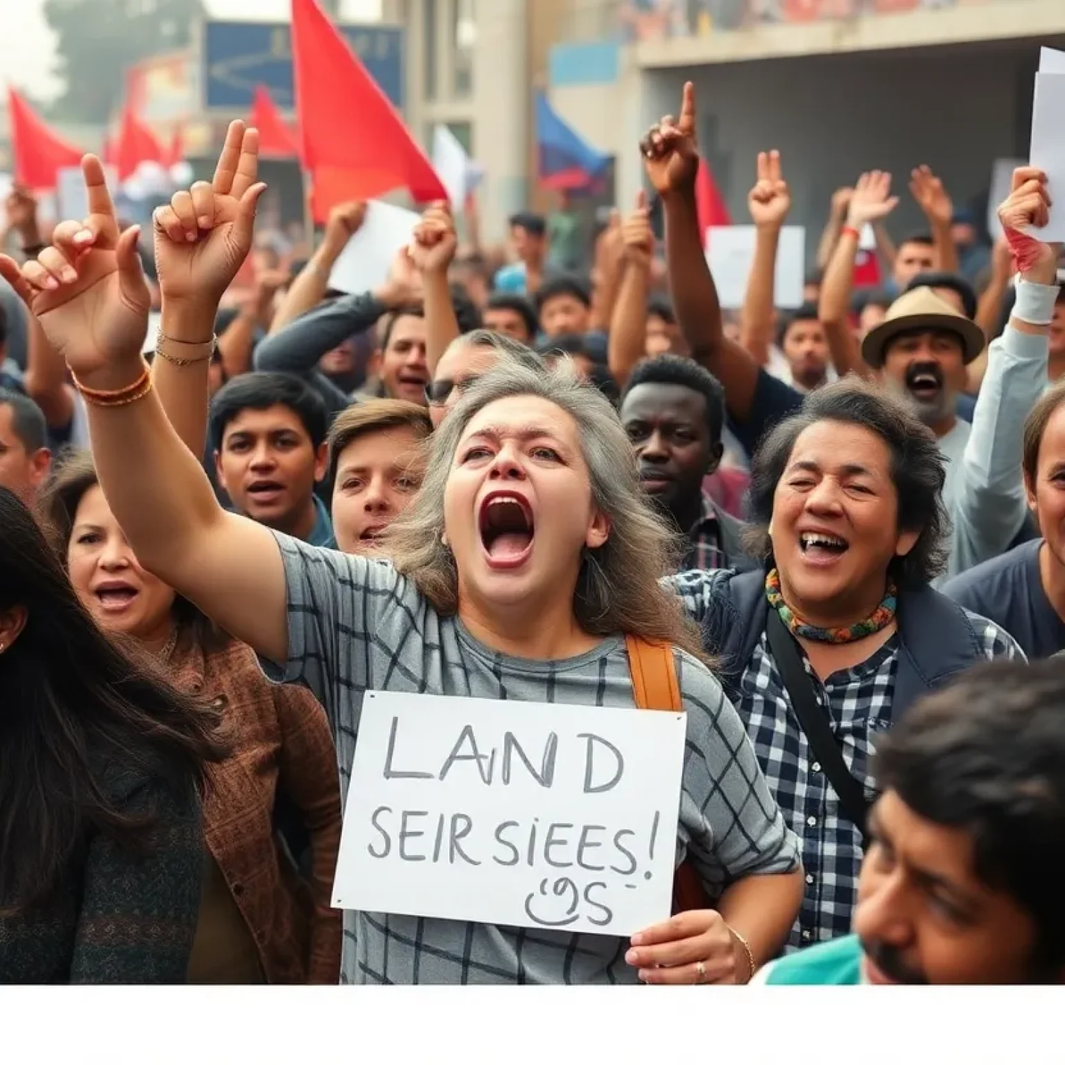 Protest against land seizures