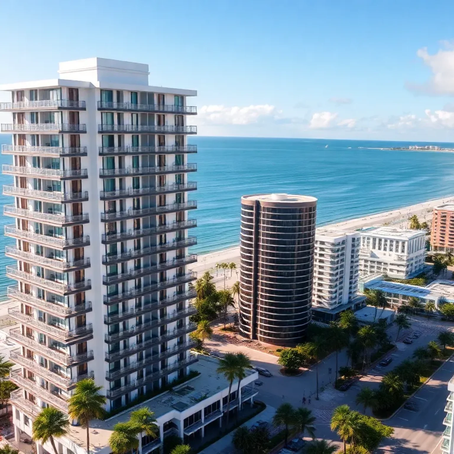 Cityscape of St. Petersburg showcasing The Residences at 400 Central condominium