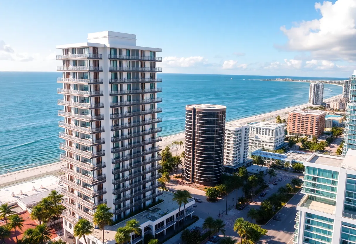 Cityscape of St. Petersburg showcasing The Residences at 400 Central condominium