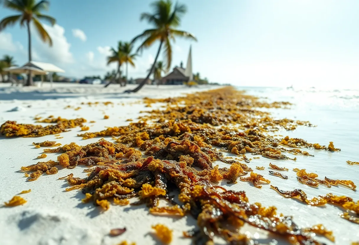 Sargassum Seaweed on Florida Beach